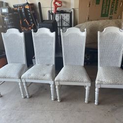 Vintage “Shabby Chic” Chair Set (4)