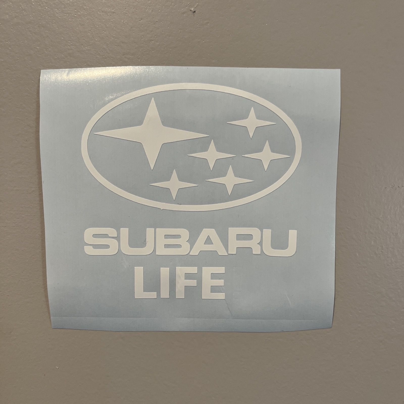 Subaru Life 3.50" X 3.50" Vinyl Sticker- No Background- Waterproof