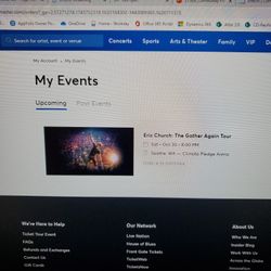2 Eric Church Tickets - Seattle - Soul Pit