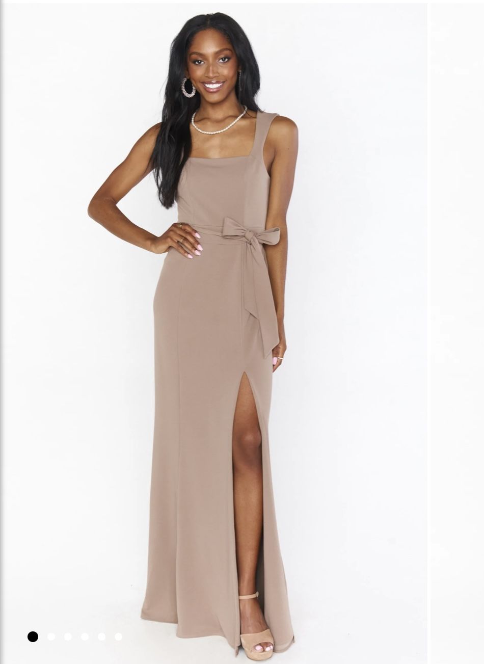 Show me your Mumu Taupe Bridesmaid Dress XS