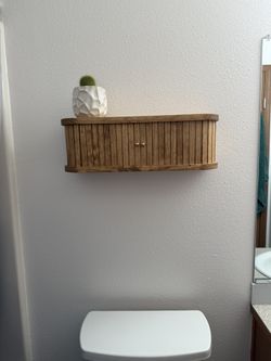 Custom Wall Storage - Pine + Rechargeable Motion Sensor LED