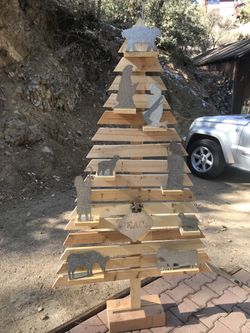 Christmas Tree Nativity Display