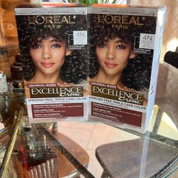 Natural Dark Brown Hair Permanent Both New 