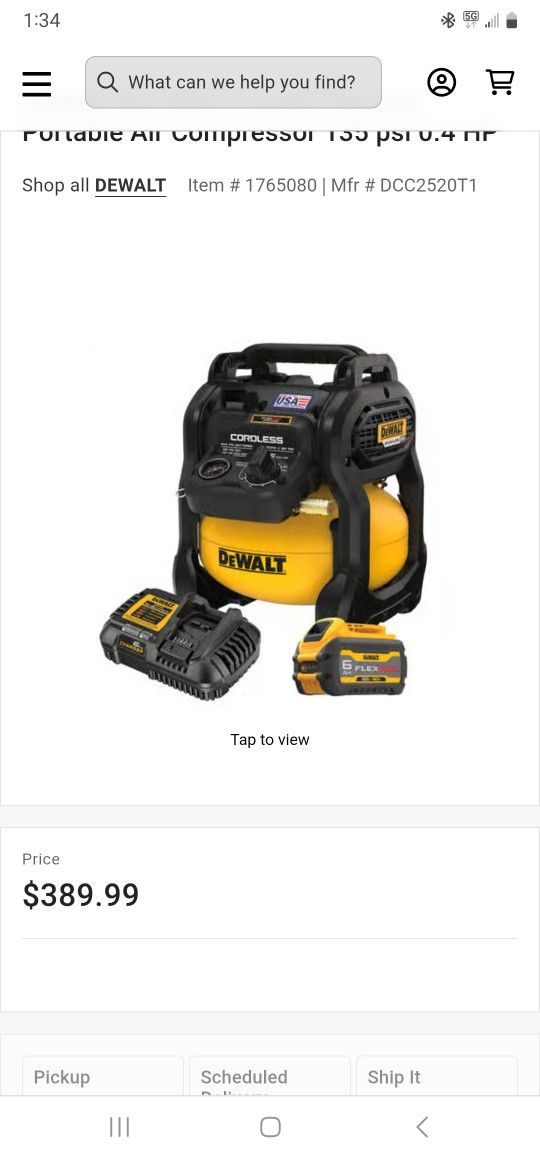 Dewalt Cordless Compressor