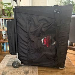 Strong Lite massage table w/case and rolling cart