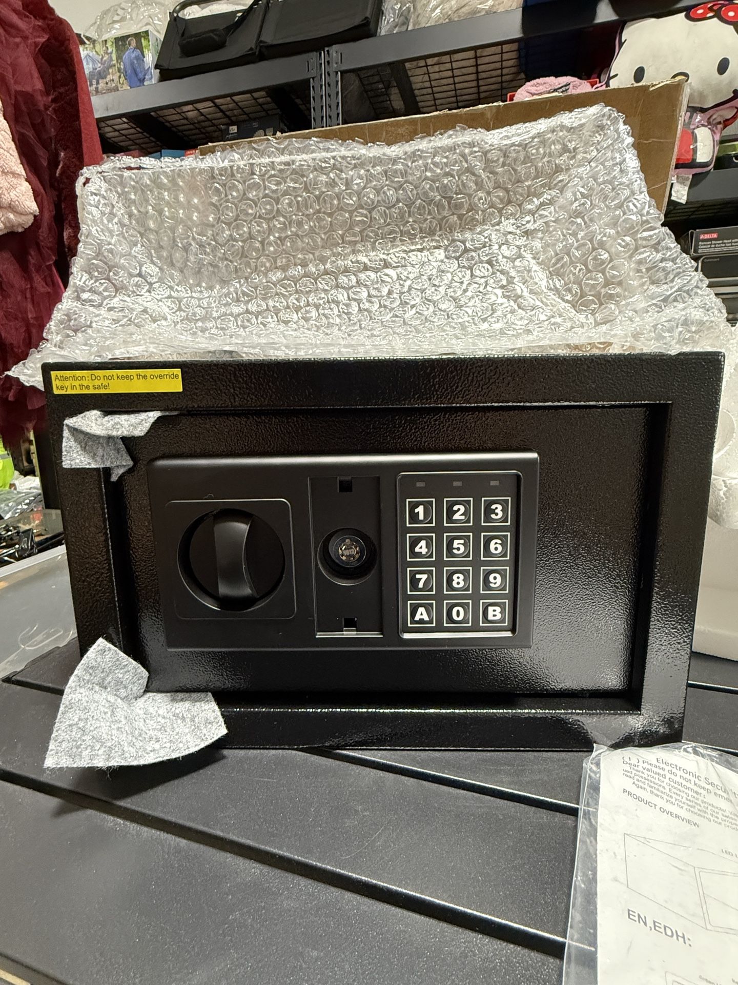HOMEYUER Digital Electronic Steel Safe with Keypad Lock and Sensor Light