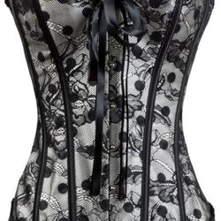 Lace Up Corset - Floral