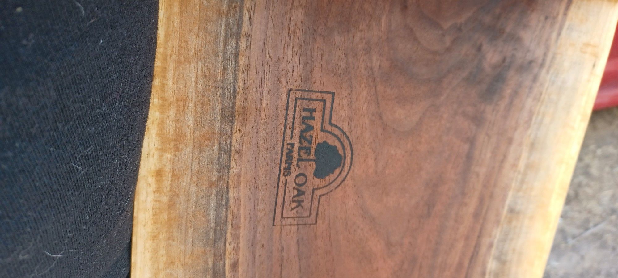 Hazel Oak L Shaped Arm Rest OR TaBle