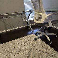 Glass Desk With Chair