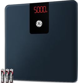 GE Scale for Body Weight, Using Advanced Sensor Technology and Large LED Display for Clear Readings in Kg/Lb Units Perfect for Bathroom Bedroom Use, 5