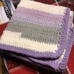 Baby Blanket - Purple Multi Colors 