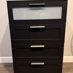 4-Drawer Dresser, Black, 30 3/4x18 1/8x48 7/8 "