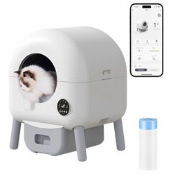 CATBOX-NEO-B Self-Cleaning Smart Cat Litter Box | 12 Safety Sensors Protect Your Cats, App Monitor, Large Capacity for Multi Cats