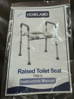 HOMLAND RAISED TOILET SEAT. PUT TOGETHER. NOT USED.