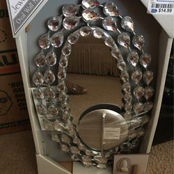 Silver Oval Mirror 