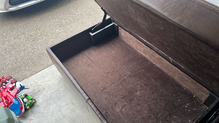 Ottoman leather storage