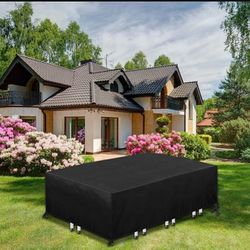 Outdoor furniture cover for patio furniture, table cover, 90"L X 56"W X 27.5"H, outdoor furniture cover, 420D Oxford cloth, UV protection, waterproof,
