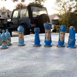 Hand Painted Chess Pieces