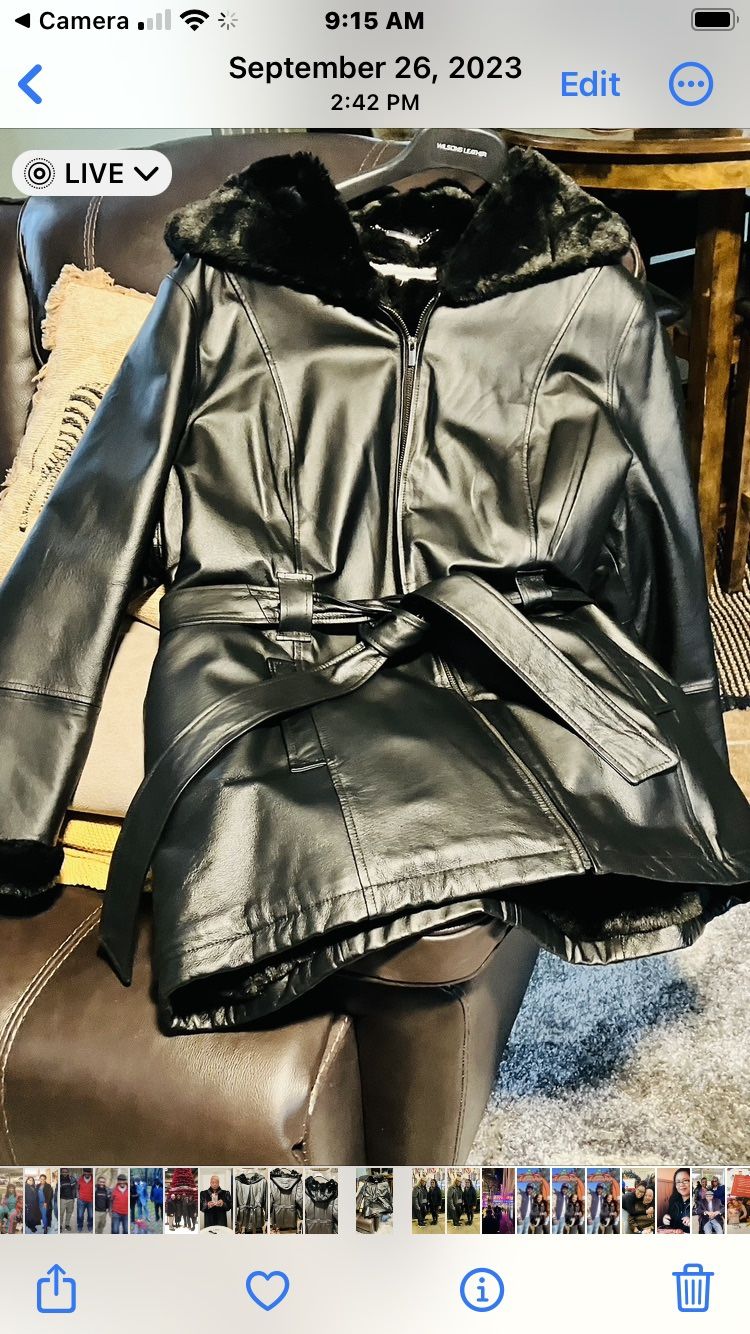 3/4 Black Plus Size Leather Jacket