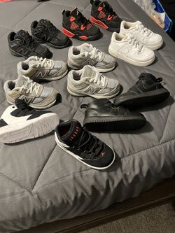 Kids Size 8c..first 3 Pages! $45, $50, $55, Each New! And Used) 👉🏽Size 9c On The 4th 5th & 6 Page.) (7th Page 4 Pairs Size10 On The Last Page)👇🏽