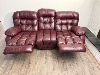 FREE DELIVERY - Reclining Leather Sofa