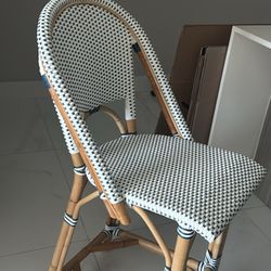 Serena&Lily french bistrot white and blue counter stools