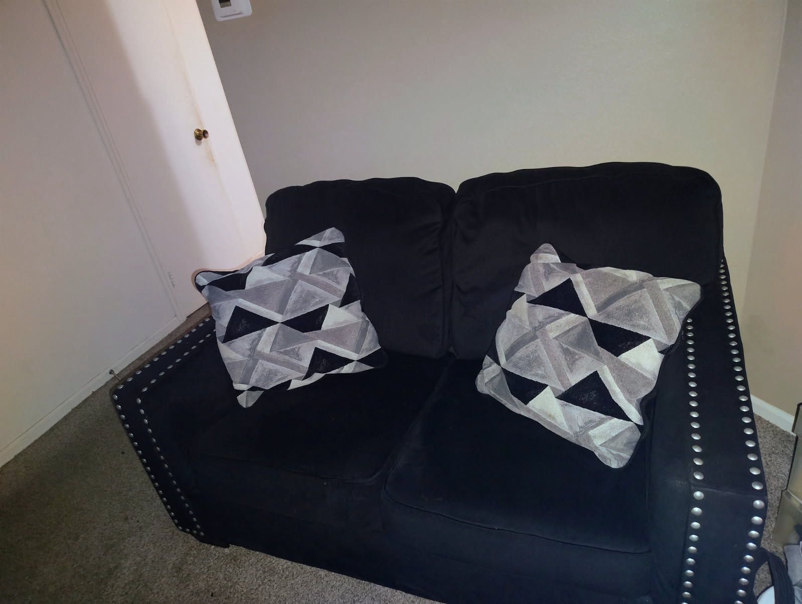 Black Sofa and Loveseat