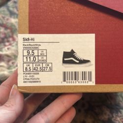 Vans 9.5 Men’s Black Hightop