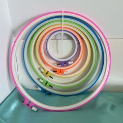 Set Of 7 Embroidery Hoops