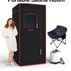 portable Steam Sauna Room, Red/Black