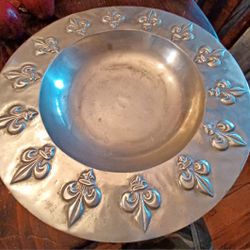 Beautiful 4.5 lb. Large Pewter Bowl 