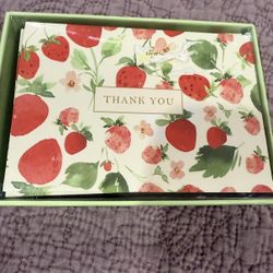 Thank You Cards Strawberry Theme 