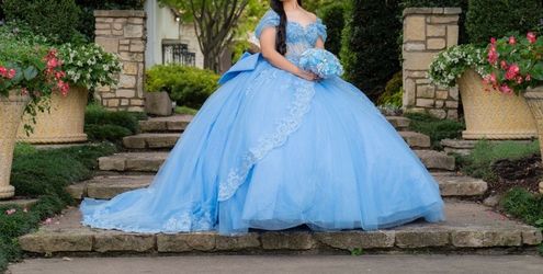 Blue quinceañera dress
