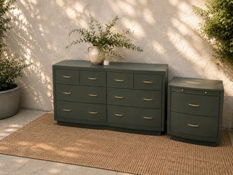 The Hawthorne Green Dresser & Nightstand Set