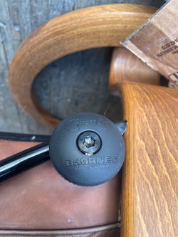 Swedish leather chair with ottoman