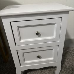 Two White Night Stands Set