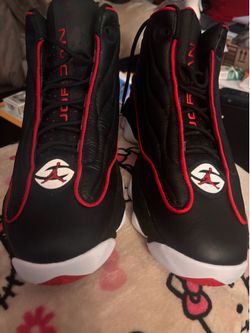 Men’s red and black sneakers