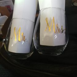 NEW  " Mr.+ Mrs." Glasses