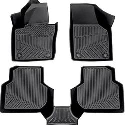 Floor Mats Custom Fit for Volkswagen VW Jetta 2012-2018 All Weather Floor Liner Front & 2nd Row Car Carpet Protection TPE Odorless