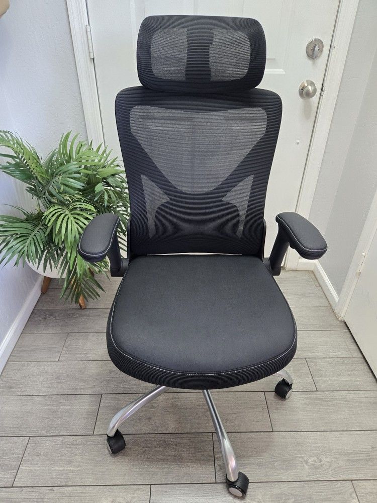 Ergalithic Ergonomic Office Chair-Computer X-Shaped Chair Mesh PU Leather, silla de oficina