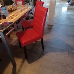 Red Hi-Back Chairs (6)