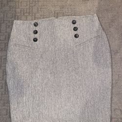 Light Grey Pencil Skirt