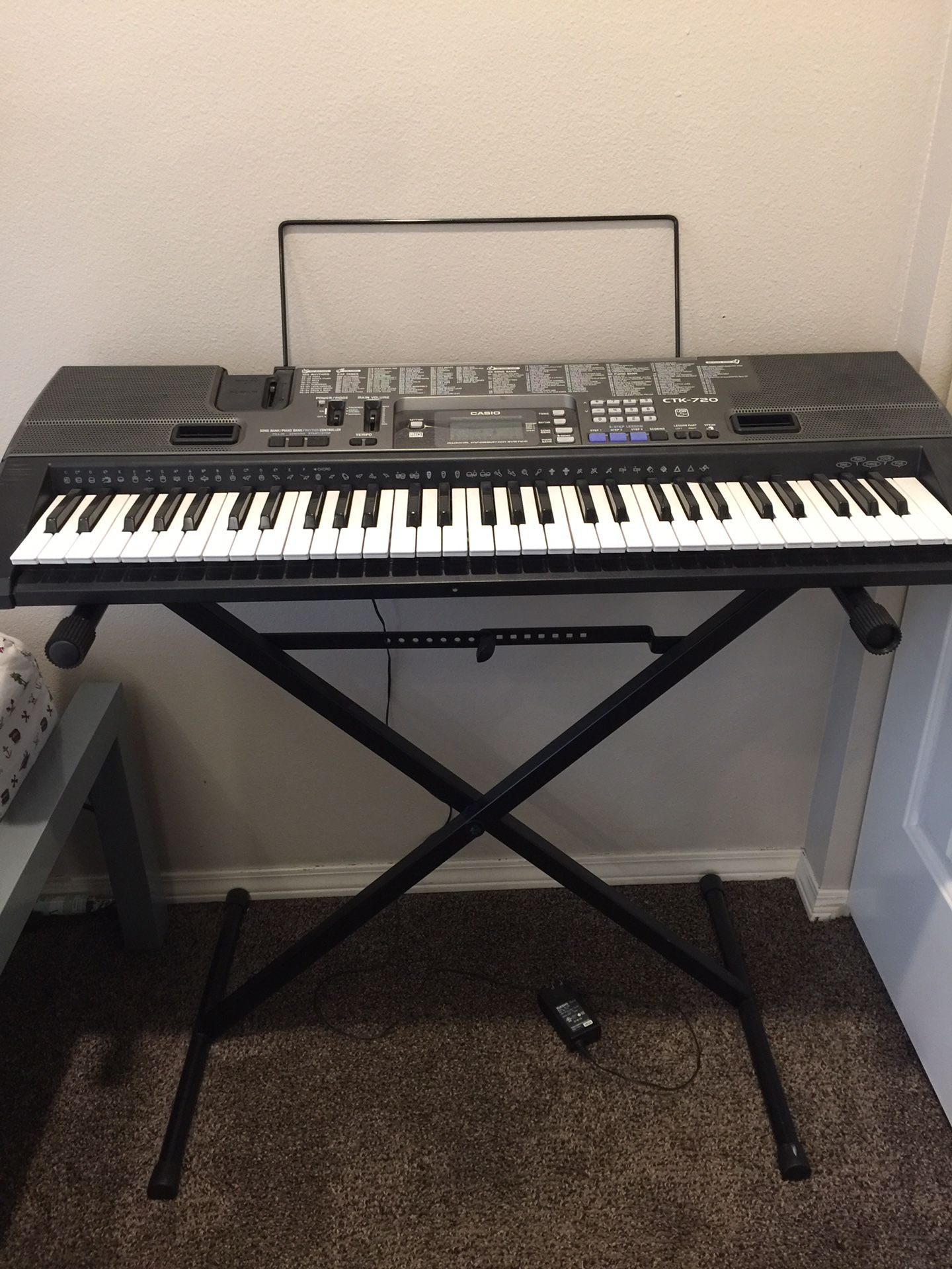 Casio CTK-720 Keyboard w/ Stand $50