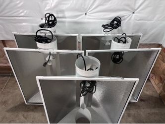 5x XXL grow hoods w ballasts