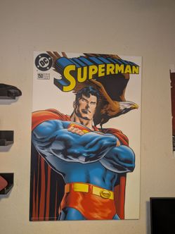 Large Superman wooden canvas