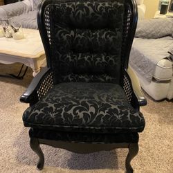 Vintage Caned Wingback Chair in Escondido 