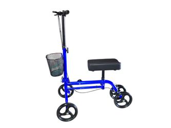Knee Scooter for Broken Foot, Foldable Knee Scooters for Foot Injuries Adult Best Crutches Alternative (Color: Blue)