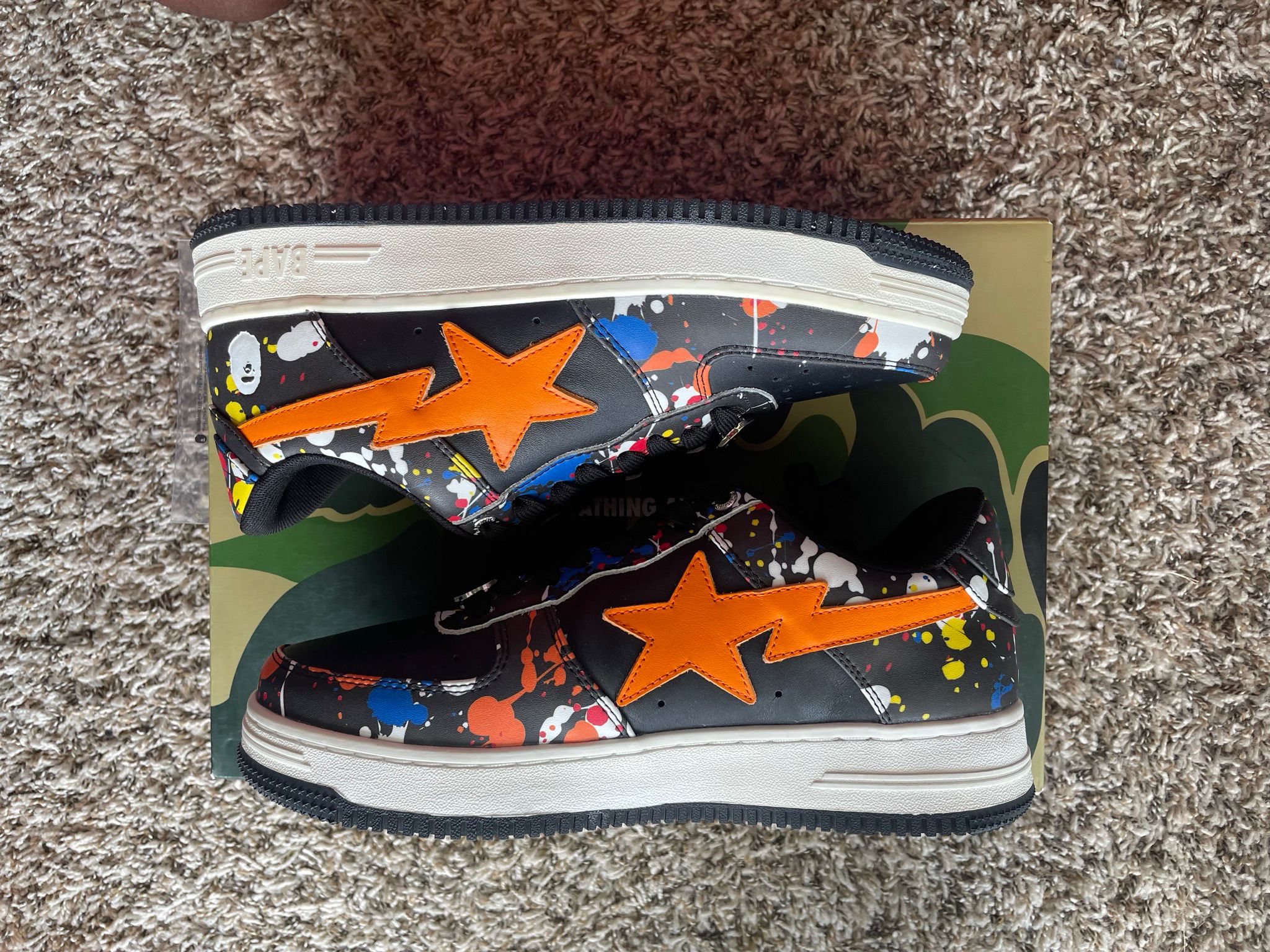 Bapesta black splatter