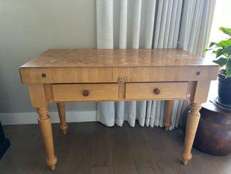 Butcher block kitchen island