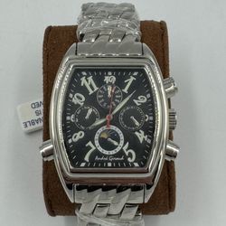 Elegant Andre Giroud Men's  Automatic Moonphase Black Dial Watch 3 ATM China Mvt